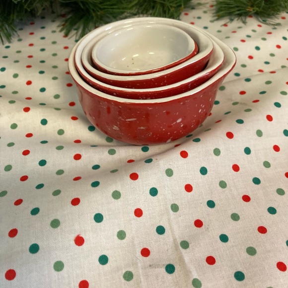 Christmas Red Nesting Holiday SnowFlakes Measuring Cups - Picture 5 of 6
